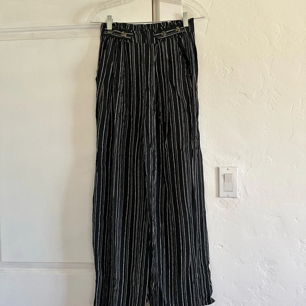 Black and White Striped Pants - Picture 1 of 1